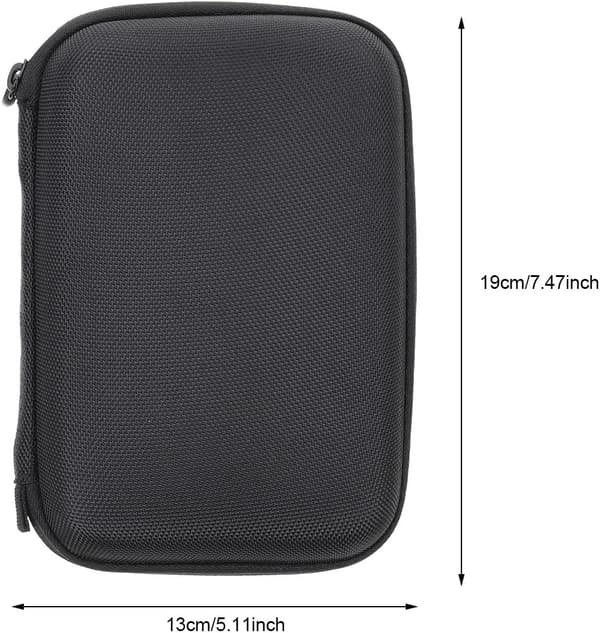 Wireless Microphone Bag, Black Canvas Microphone Storage Pouch with Shockproof Protection