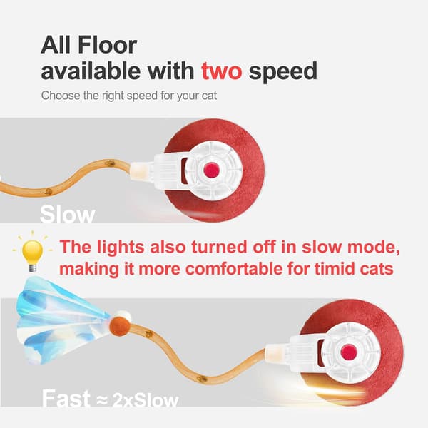 Interactive Cat Ball for Indoor Cats, Third Generation Agile and Mobile Cat Ball with Tail