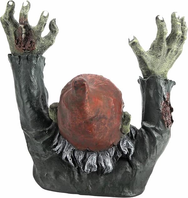 Zombie Garden Graveyard Statue, Gothic Decoration, Dwarf Zombie