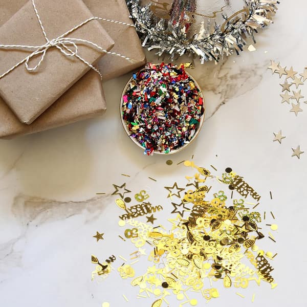 3-pack Mixed Confetti Happy Anniversary Confetti Sequins 50th Anniversary Golden PVC Delicate