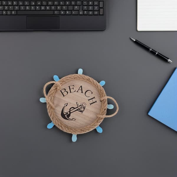 Trebrett for salongbord, rustikk massivt tre, kystinspirert serveringsbrett