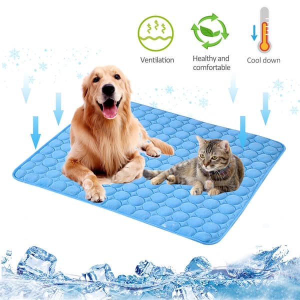 1 pc 50*40cm Pet Mat Summer Dog Ice Silk Pad Pet Ice Pad Cooling