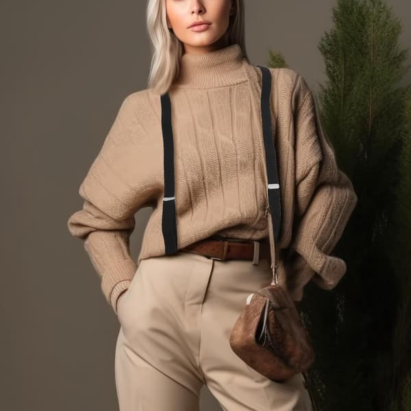 Elastiske X-ryg seler til mænd og kvinder bukser med fire klips design, rem, glider ikke, velegnet til afslappet brug