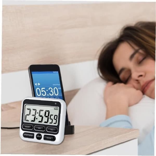 Digital Kitchen Timer LCD-skärm Nedräkningstimer för matlagning Svart