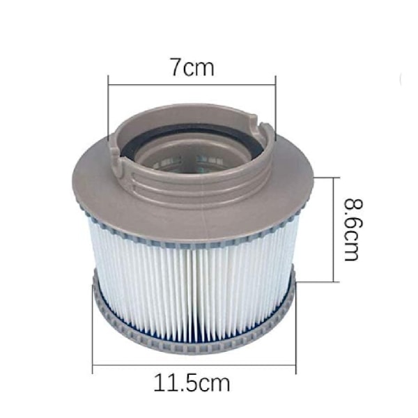 2-pak erstatningsfilter til MSPA FD2089, filterpatron P