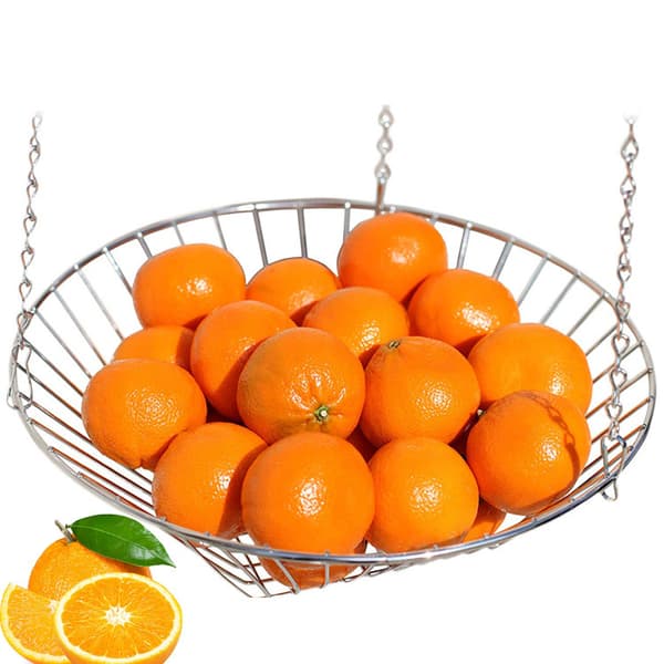 Hanging Metal Vegetable Basket Kitchen Hanging Basket as 3-Piece Set, silver
