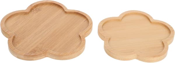 2 stk. treunderlegg med multifunksjonell design, tomme basebrett i khaki-farge