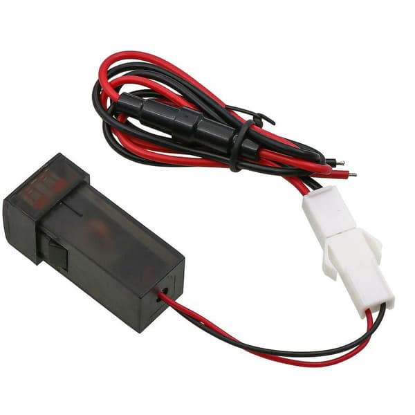 QC3.0 USB-grensesnittuttak Billader Batterimonitor Spenningsdisplay for Prado