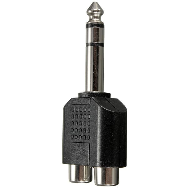 6,35 mm lydadapteromformer 1/4 tomme hann til stereo doble RCA Y-splitter