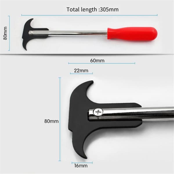 Double-headed Grout Saw Grout Removal Tool Double-headed Grout Screwdriver Grout Saw Wrench Red Handle