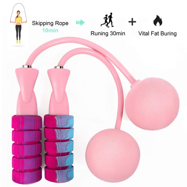 Hopprep, justerbart träningshopprep för fitness (rosa)