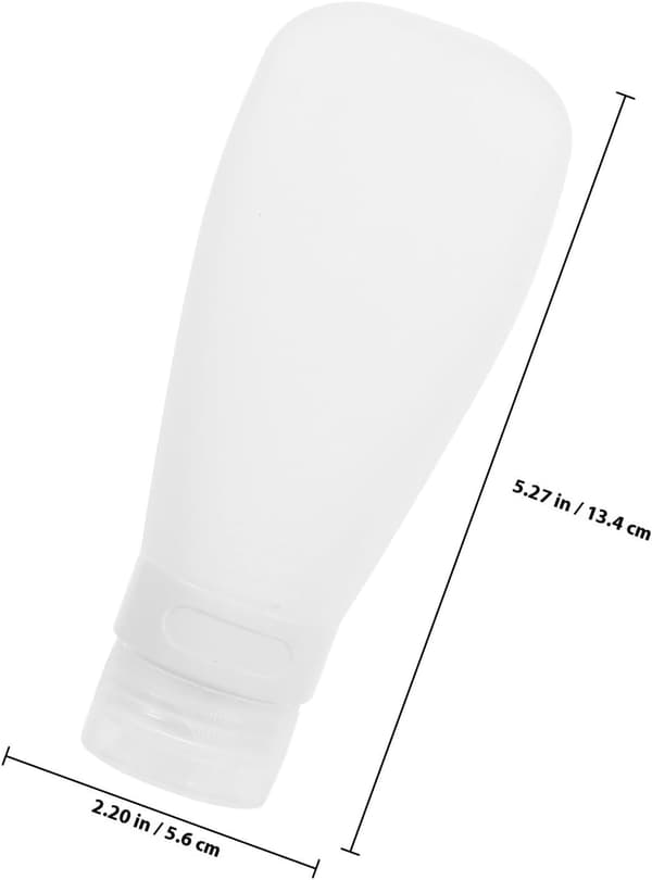 Hvit silikon påfyllbar reiselotionflaske 90 ml for hjemmet