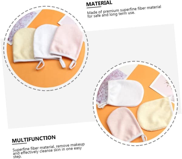 18 stk. mikrofiber ansigtsrensepuder makeupfjernerpuder ansigtsrensehandsker