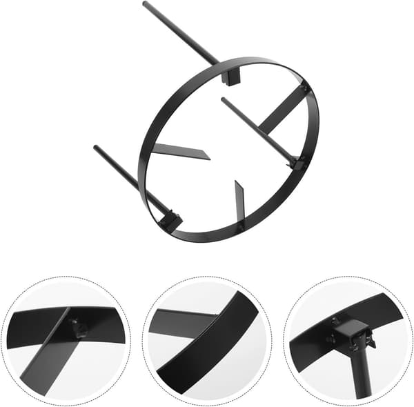 Campfire Cooking Tripod Cast Iron Portable Fire Pit Stand Black 9.8In