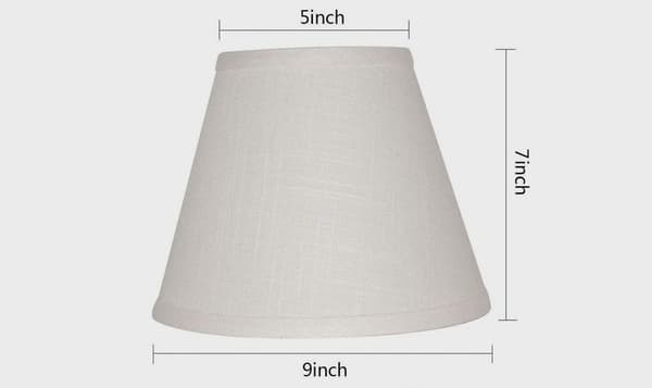 Medium lampskärm, cylindrisk tyglampskärm för bordslampor och Ste