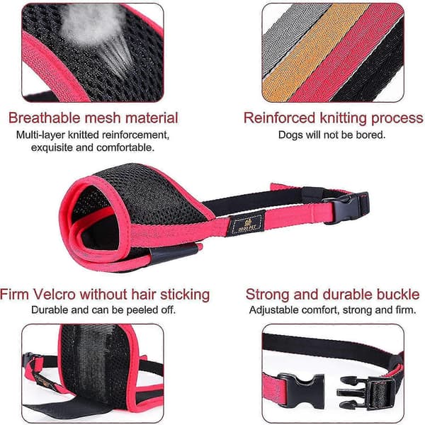 Chihuahua Muzzle, Dog Muzzle, Fabric Muzzle with Adjustable Buckle, Breathable, Prevents Biting, Chewing and Barking.