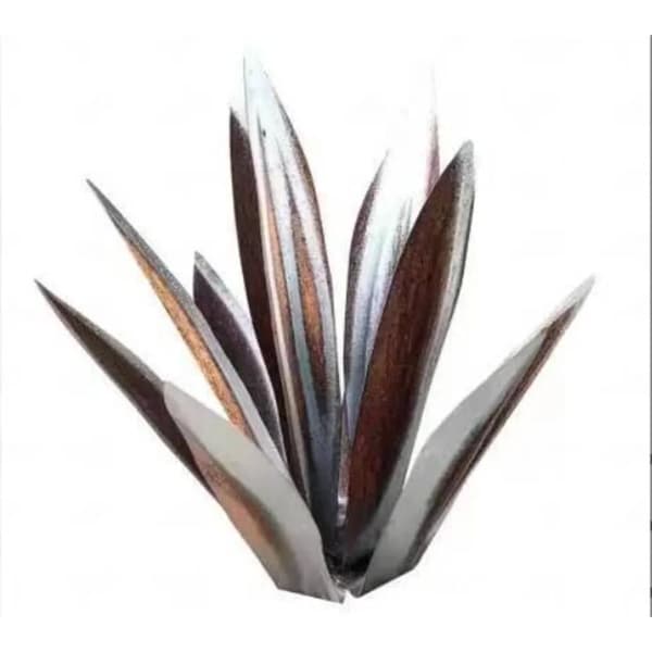 Trädgårdsdekoration prydnad Agave järnkonst kreativ prydnad 35cm (Silver) KLB
