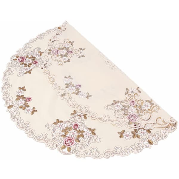 120CM European Style Embroidered Tablecloth Fabric Art Table Runner Decoration Tea Tablecloth Home Tablecloth