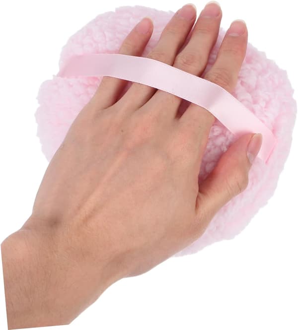 Stor fluffy pudderkvast makeup pudderapplikator blød skånsom kropspudderkvast