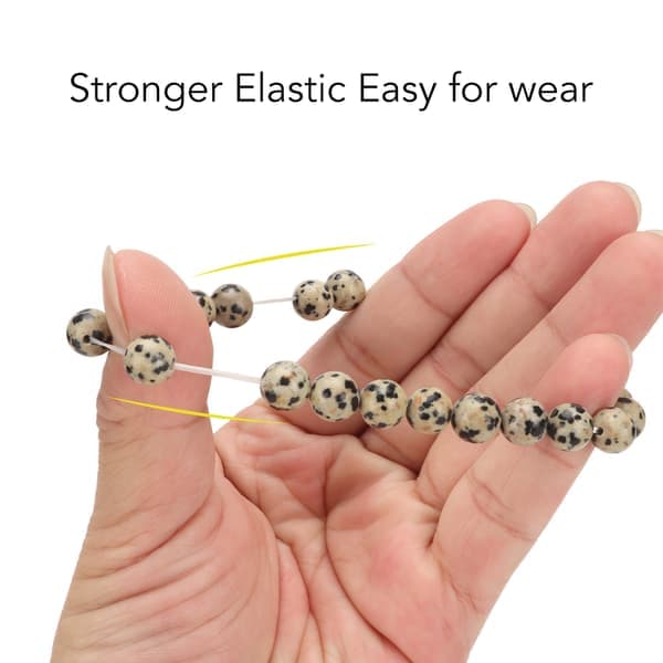 Perlearmbånd Elegant Diameter 8mm Stretch Naturkrystalarmbånd til Unisex Meditation Dekompression Gave Spot