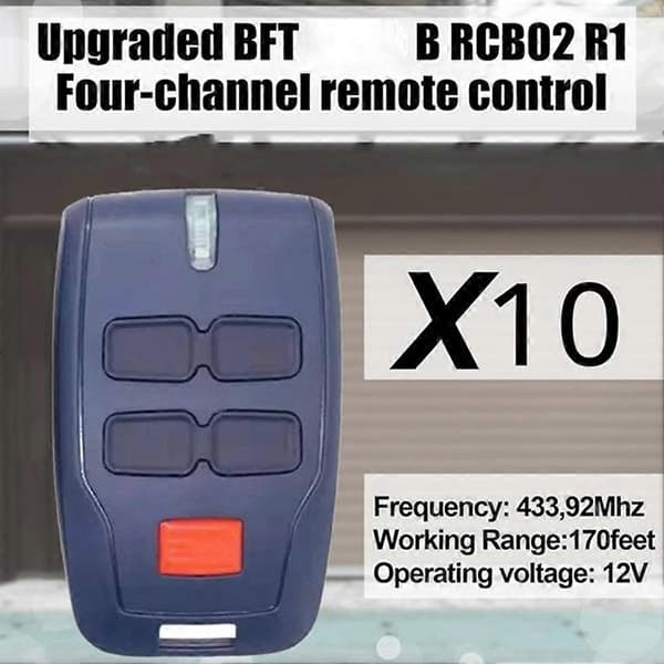 4PCS Garage Door Remote Control 433.92MHz Rolling Code, Compatible with MITTO 2, MITTO 4, B RCB02, RCB04 and KLEIO B RC