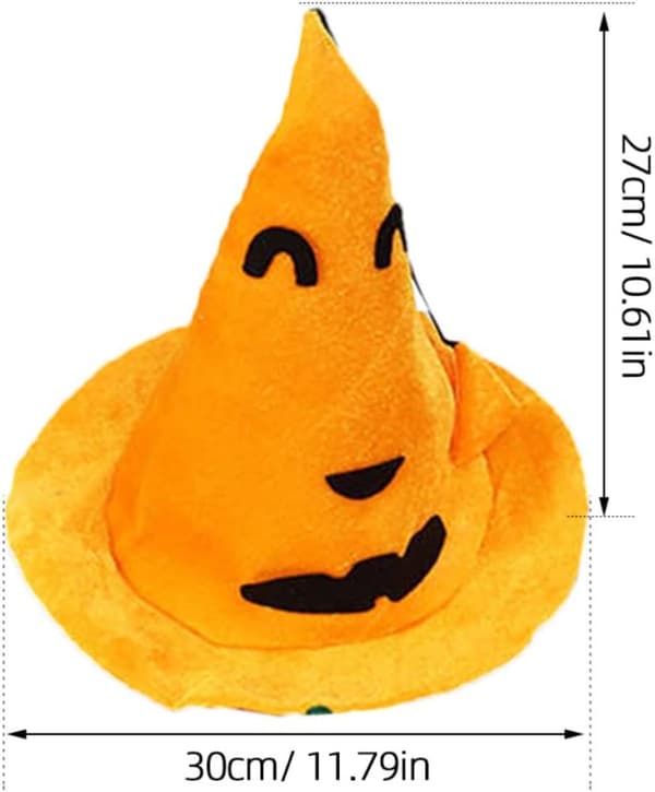 4 stk Halloween Gresskarhatt Cosplay Rekvisitter for Maskeradefest Klut