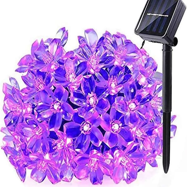 Utendørs lyslenke, 50 LED 8 dekorative kirsebærblomstlys, én del