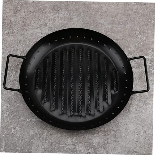 Rund bageplade i rustfrit stål til Churrasco, BBQ-grillning, køkkentilbehør, non-stick ovnform