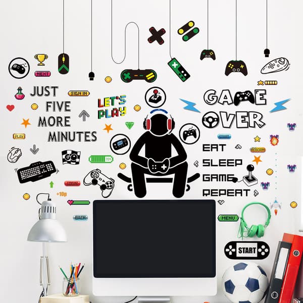 Gaming Room Decoration Game Wall Decals Sticker Game Decals Boys Fun