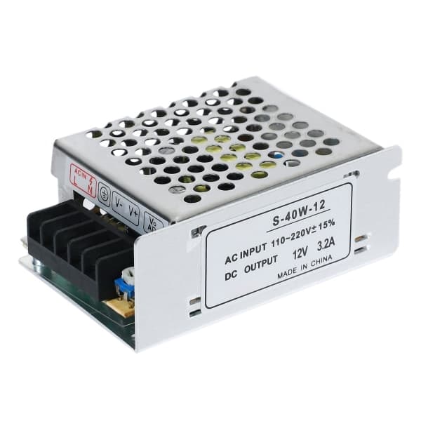 12V 3.2A 40W AC till DC Strömförsörjning Transformator för LED-strip 110-220V
