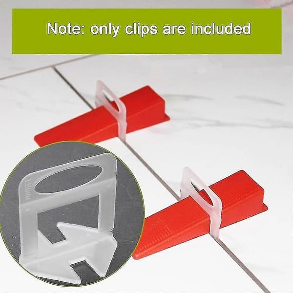 400 stk. flisenivelleringssystemclips 1,5 mm DIY flisenivelleringsafstandsstykker flisenivelleringssystem til professionel brug