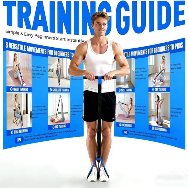 Foot-operated Resistance Trainer, Sit-up Aid - Orange Orange Orange