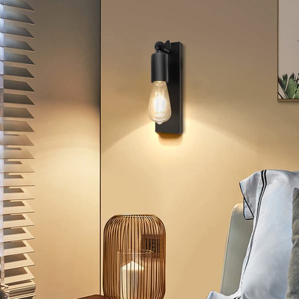 E27 Wall Lamp, 2-pack Wall Lights, Matte Black Wall Lamps, Rotatable Wall Spotlights, Wall Lamp Fixtures, Without Bulb