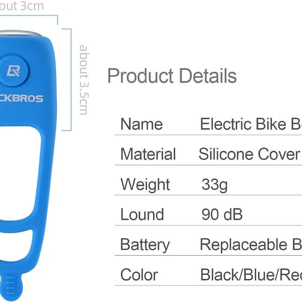 Cykelklocka 90dB Elektrisk Cykelklocka Horn Hög Cykel Röd KLB