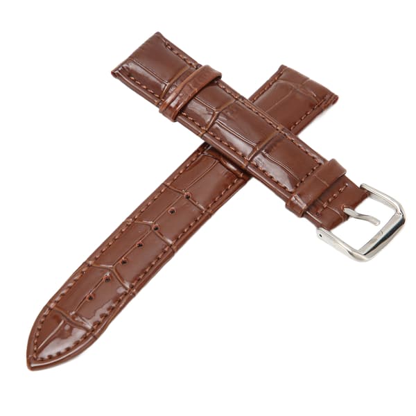 Brown Watch Strap with Pin Buckle in PU Leather, Universal Replacement Watch Strap, Watch Accessories