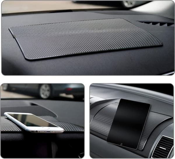 2 stk. 27 x 15 cm sklisikre matter til bilens dashbord, sklisikker matte til dashbordet