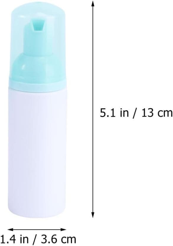 6 stk bærbar skumpumpeflaskedispenser i plast, hvit for reise