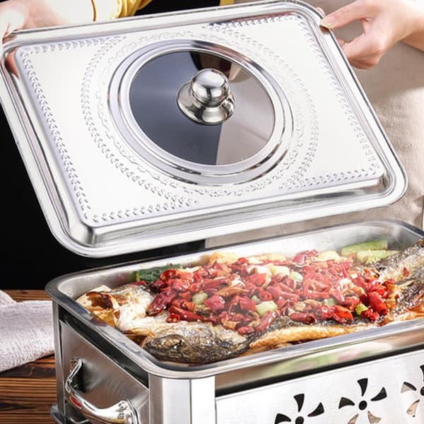 Stainless Steel Pot Lid, Robust Kitchen Equipment and Splash Guard with Large Handle, Keeps Food Warm