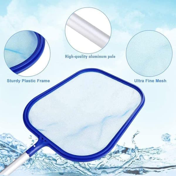 Pool Cleaning Net 160 cm with 5-Piece Telescopic Pole – Leaf Rake for Ponds and Spas