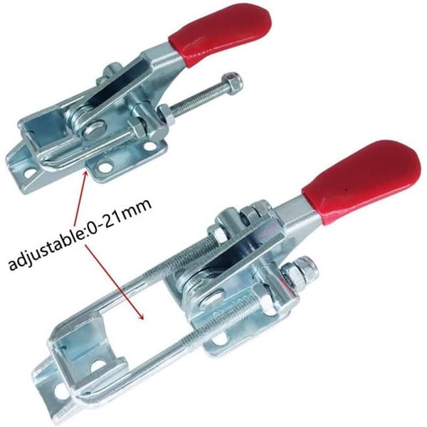 Toggle Clamp Metal Clamp Fix Latch Clamp Latches, with Adjustable Buckle for Cabinet, Door, Drawer, Case without Lock or Broken Handle Super Gadget, Pa