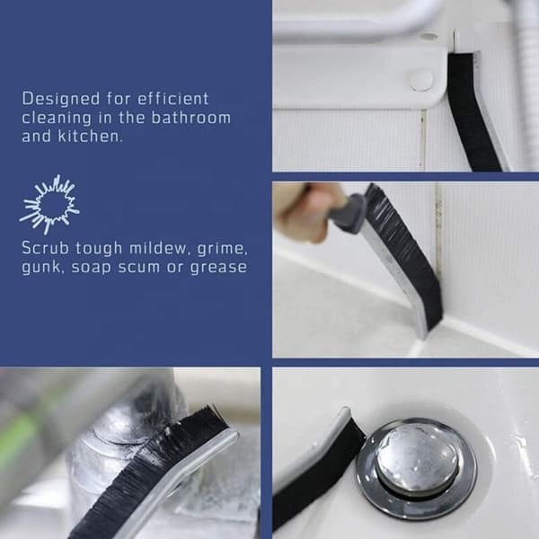 Gap Cleaning Brush, Small Scrubber Brushes for Cleaning, Handheld Groove Cleaning Tools for Door, Window, Kitchen Rail KLB