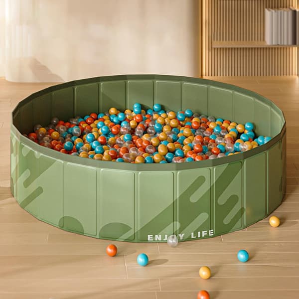 Bärbar Pool Vikbar Bärbar Simning Icke-Uppblåsbar Badkar 100CM 100CM