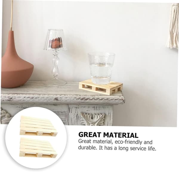 2pcs Wooden Coasters Base Multifunctional Cup Holder Non-slip Design for Coffee Mat Teapot Base and Kettle Holder
