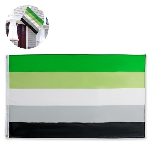90*150cm No Romantic Flag - Colorfast - Canvas Header and Double