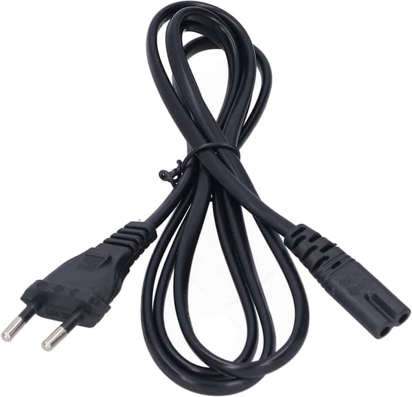 Strømkabel, EU-standard 250V 2.5A, 1.5M, Netkabel 2-polet til højttalere, skærm, PC, bærbar computer osv.