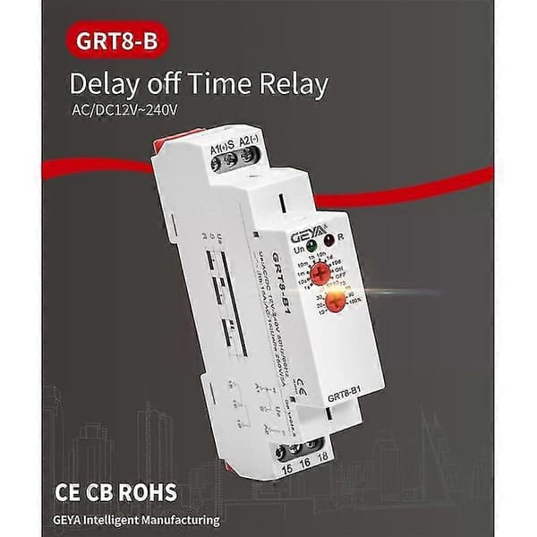 GRT8-B1 Delay Timer Relay Electronic Type 16A, GRT8-B1 AC/DC12-240V (FMY)