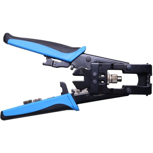 Durable Coaxial Compression Crimping Tool Bnc/Rca/F Connector Rg 59/58/6 Cable Wire Cutter Adjustable Crimping Pliers