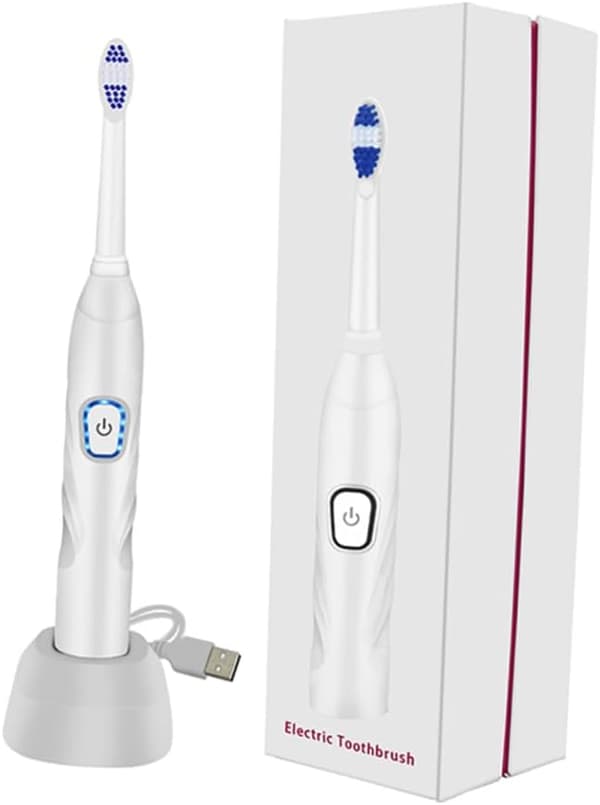 Electric Modes Rechargeable Timer Tooth-Waved Bristles Toothbrush Set for Boys and Girls