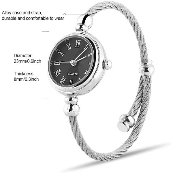Dameure, Kvarts, Analog, Rund, Legeringsarmbånd, Åbent Armbånd 1 1 1