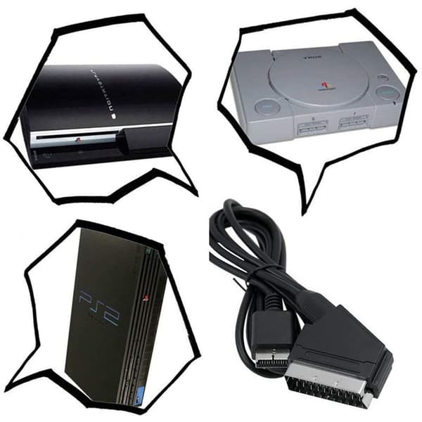 Peliohjain PS2 Broom Headline PS3 RGB Scart-kaapeli AV-kaapeli PS3:lle / PS2:lle /